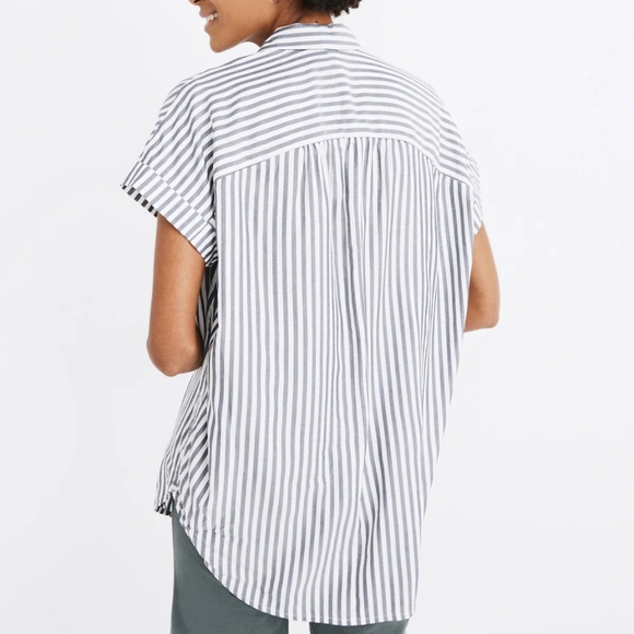 Madewell central tunic shirt in Ballard stripe - Picture 2 of 11